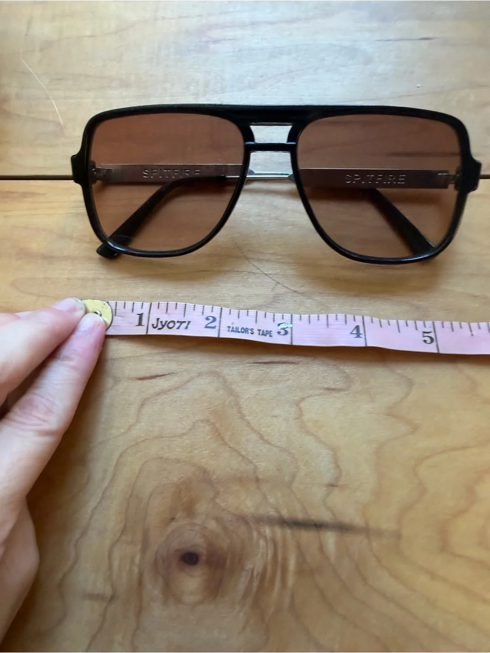 Spitfire Orbital Sunglasses Black Frame with Brown Gradient Lenses